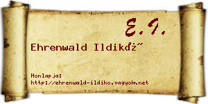 Ehrenwald Ildikó névjegykártya